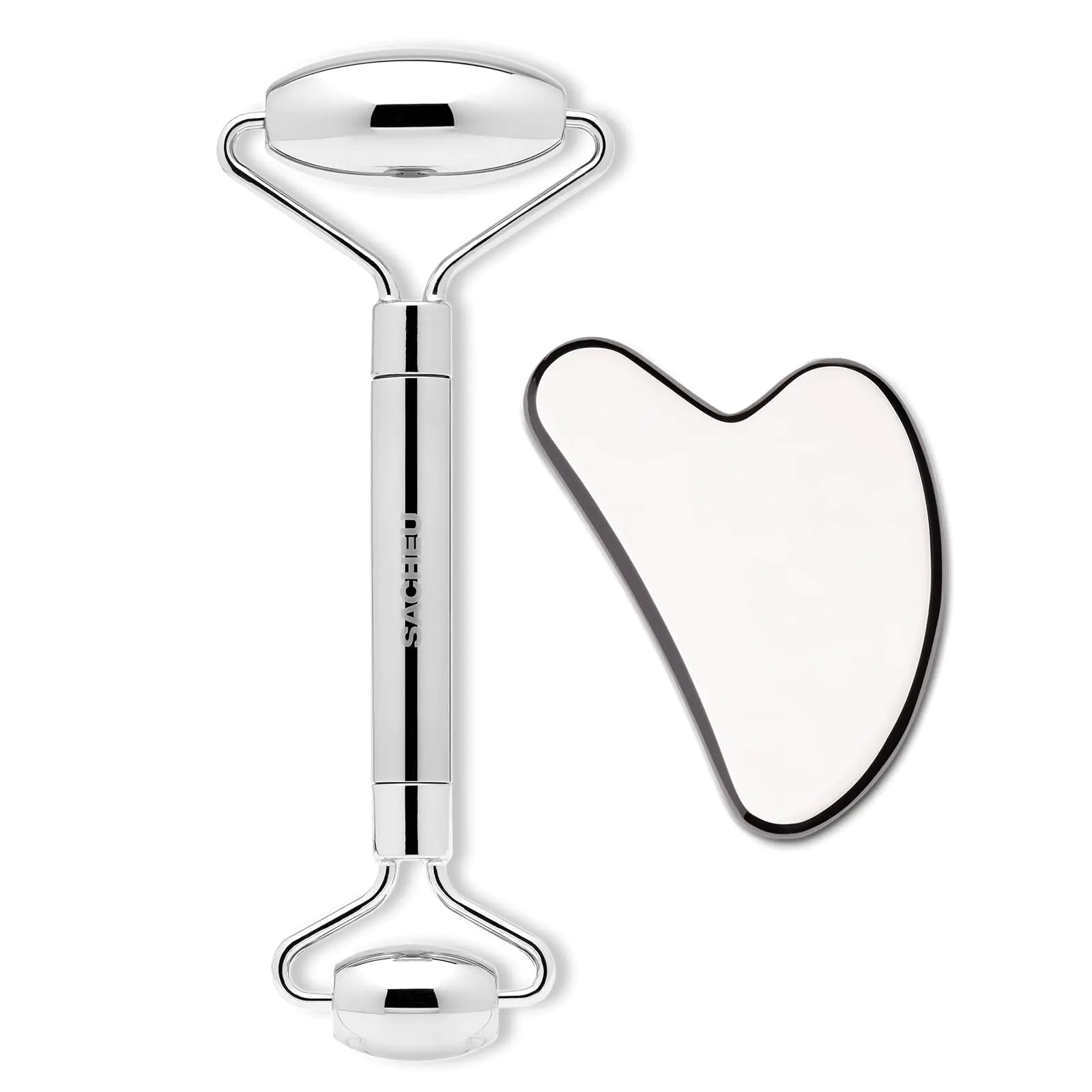 Elynoura Sacheu Stainless Steel Face Roller Gua Sha Set